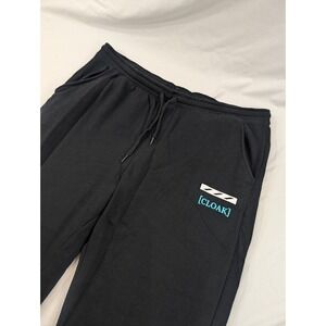 Cloak 023 Jogger Sweatpants Men's Soft Black Embroidered Logo Lounge Size XXL